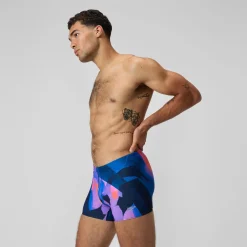 Aquashort Beachstar imprimé, hommes, bleu/rouge