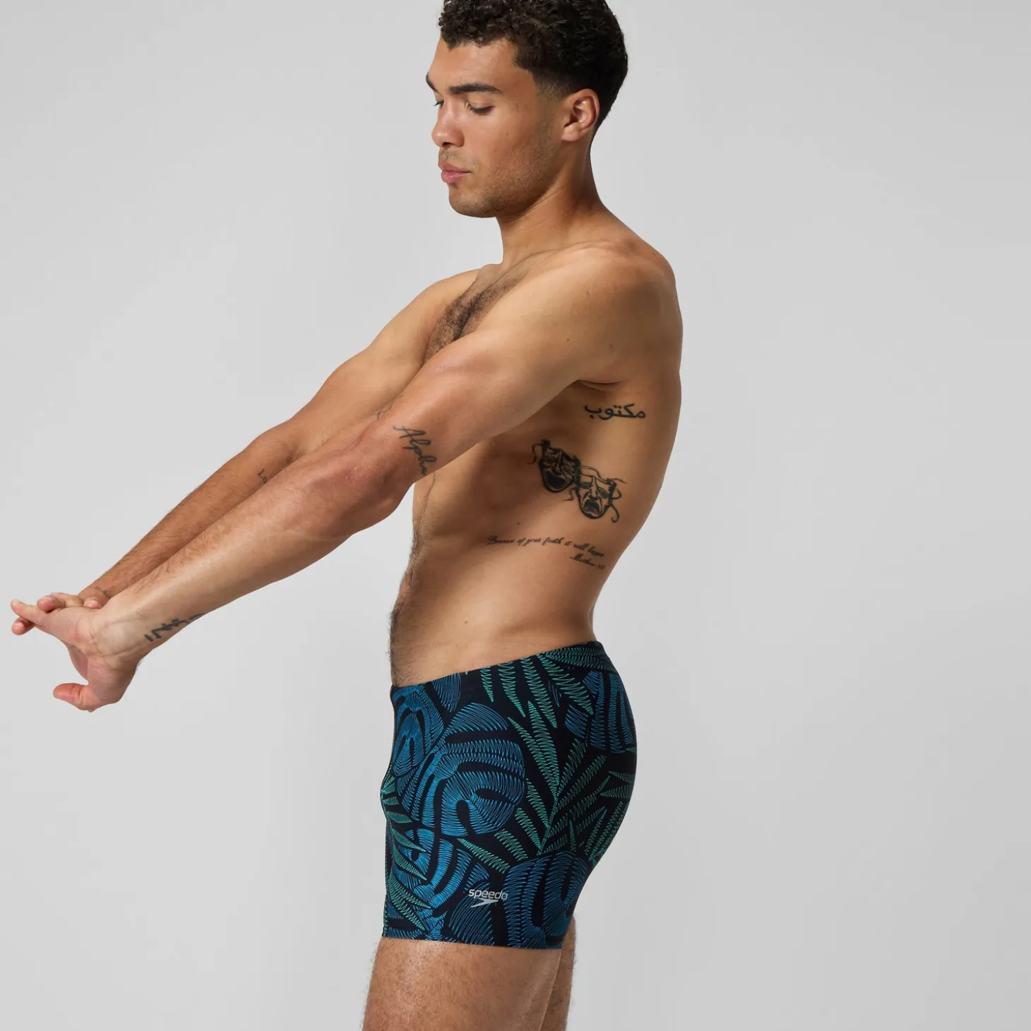 Aquashort Beachstar imprimé, hommes, noir