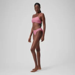 Bas de bikini classique uni Femme Rose