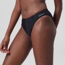 Bas de bikini classique uni Femme Gris foncé