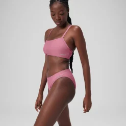 Bas de bikini classique uni Femme Rose