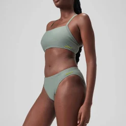 Bas de bikini classique uni Femme vert