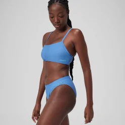 Bas de bikini classique uni Femme bleu