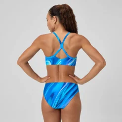 Bas de bikini Femme Classic imprimé bleu/sarcelle