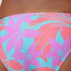 Bas de bikini Femme Club Training imprimé rose/vert