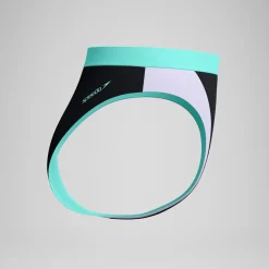 Bas de bikini Femme Colourblock FLU3NTE taille haute noir