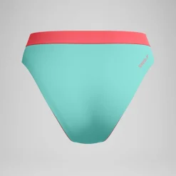 Bas de bikini Femme Colourblock FLU3NTE taille haute lilas/vert
