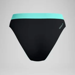 Bas de bikini Femme Colourblock FLU3NTE taille haute noir