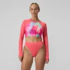 Bas de bikini Femme FLU3NTE Solid taille haute corail