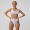 Bas de bikini Femme FLU3NTE Solid taille haute lilas