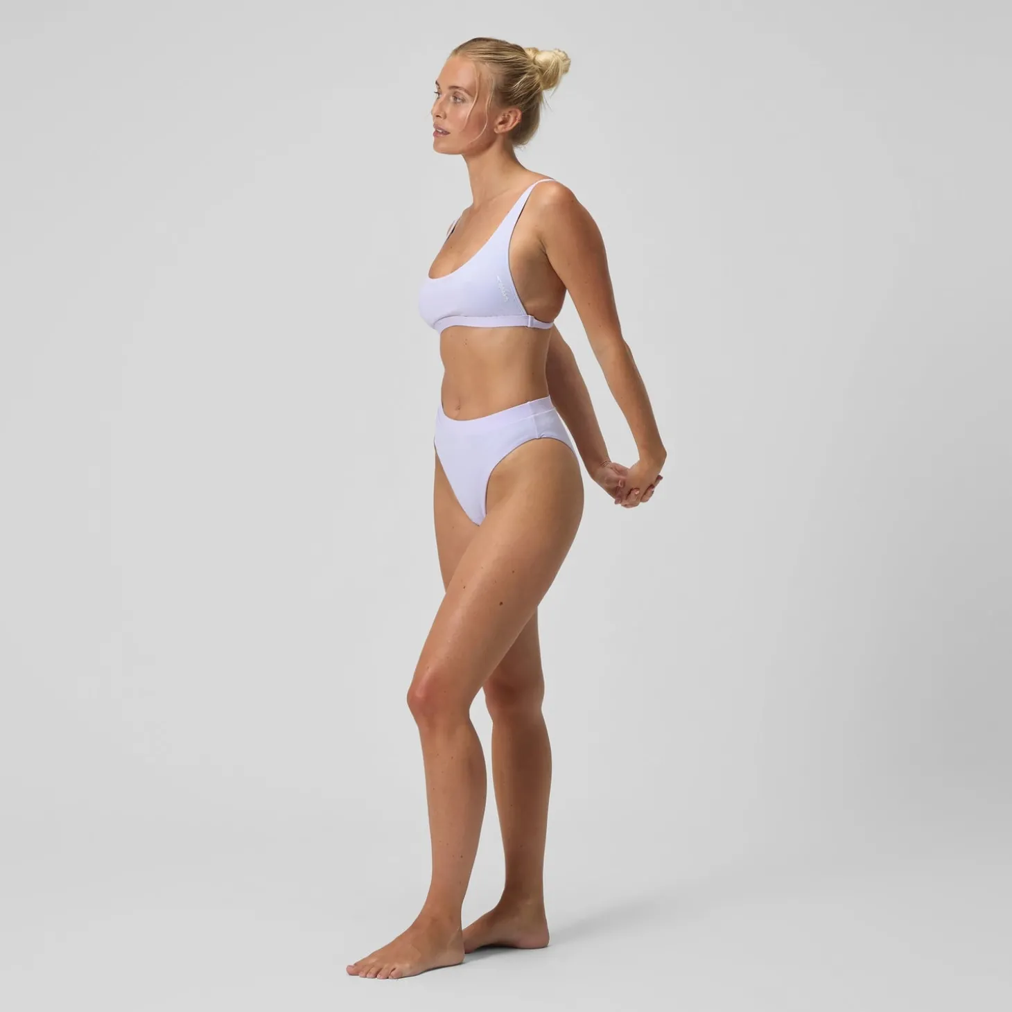 Bas de bikini Femme FLU3NTE Solid taille haute lilas
