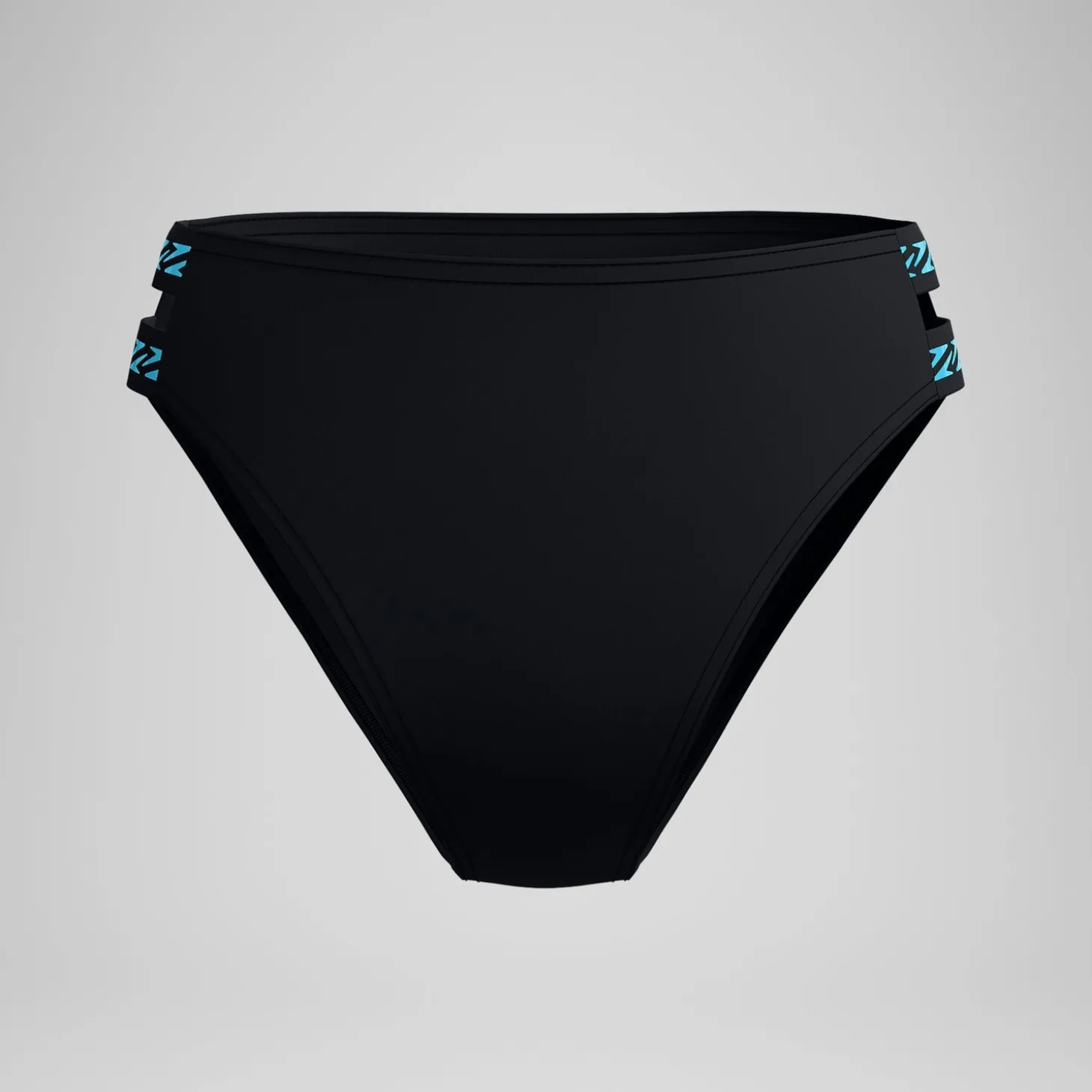Bas de bikini Femme FLU3NTE Logo Elastic taille haute noir