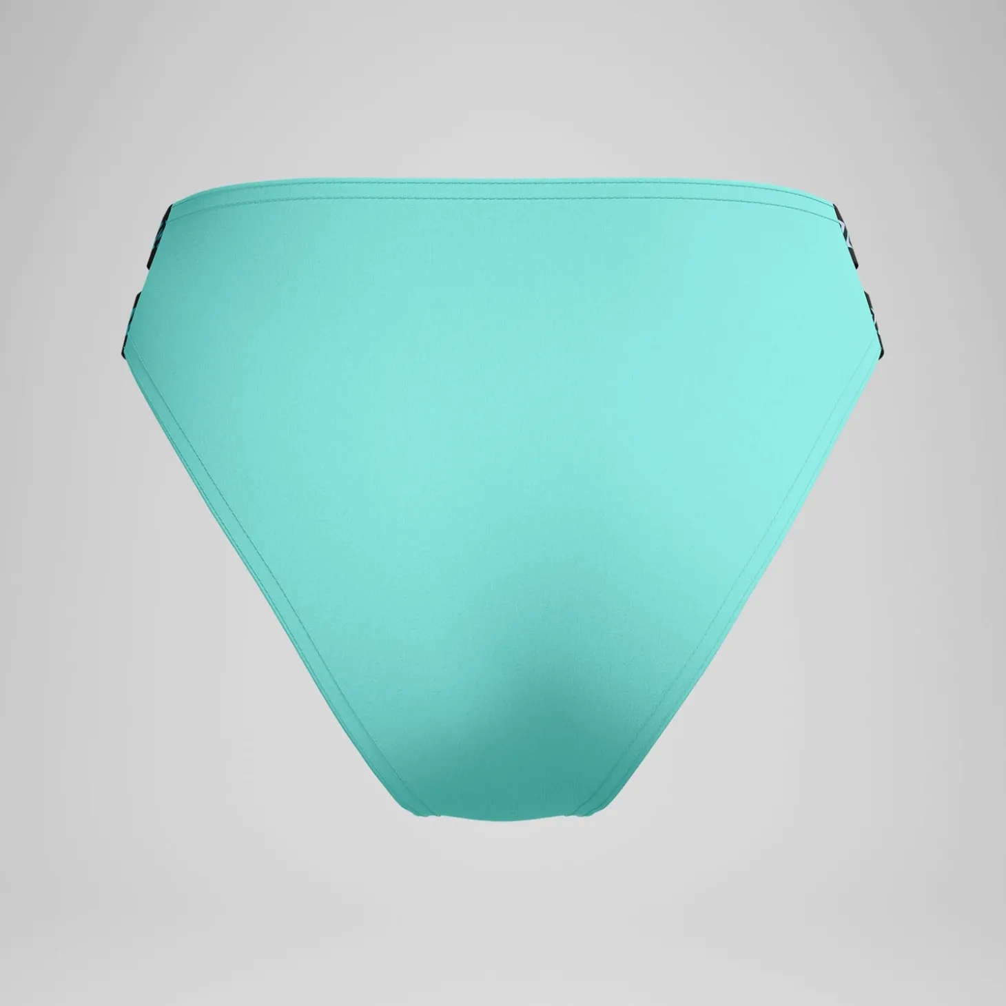 Bas de bikini Femme FLU3NTE Logo Elastic taille haute turquoise