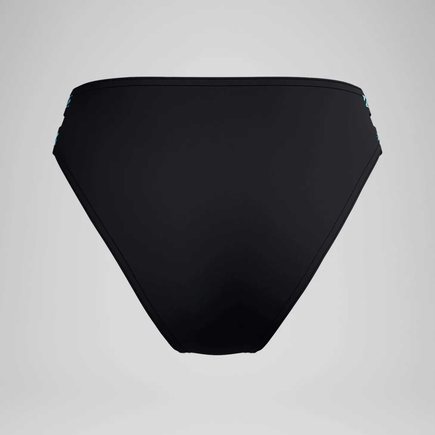 Bas de bikini Femme FLU3NTE Logo Elastic taille haute noir