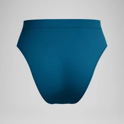 Bas de bikini Femme Solid taille haute sarcelle foncé