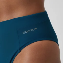 Bas de bikini Femme Solid taille haute sarcelle foncé