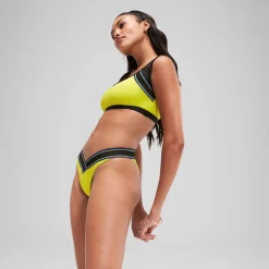 Bas de bikini FLU3NTE à échancrure en V vert