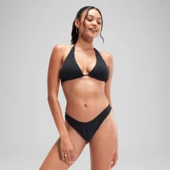 Bas de bikini FLU3NTE échancré en tissu éponge gris