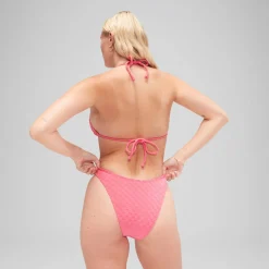 Bas de bikini FLU3NTE échancré en tissu éponge rose