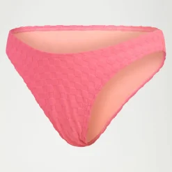 Bas de bikini FLU3NTE échancré en tissu éponge rose