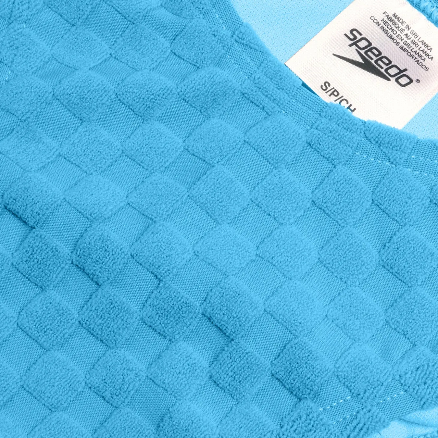 Bas de bikini FLU3NTE échancré en tissu éponge bleu