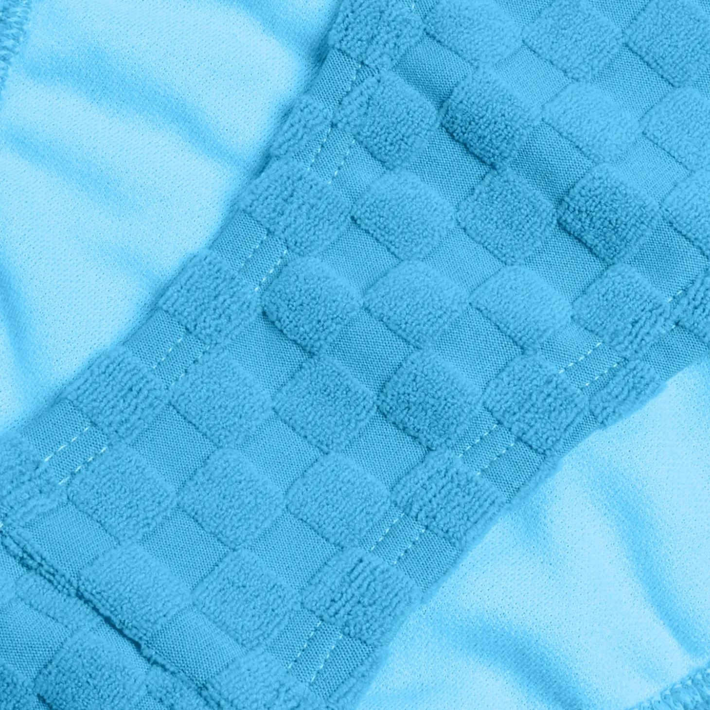 Bas de bikini FLU3NTE échancré en tissu éponge bleu