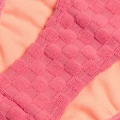 Bas de bikini FLU3NTE échancré en tissu éponge rose