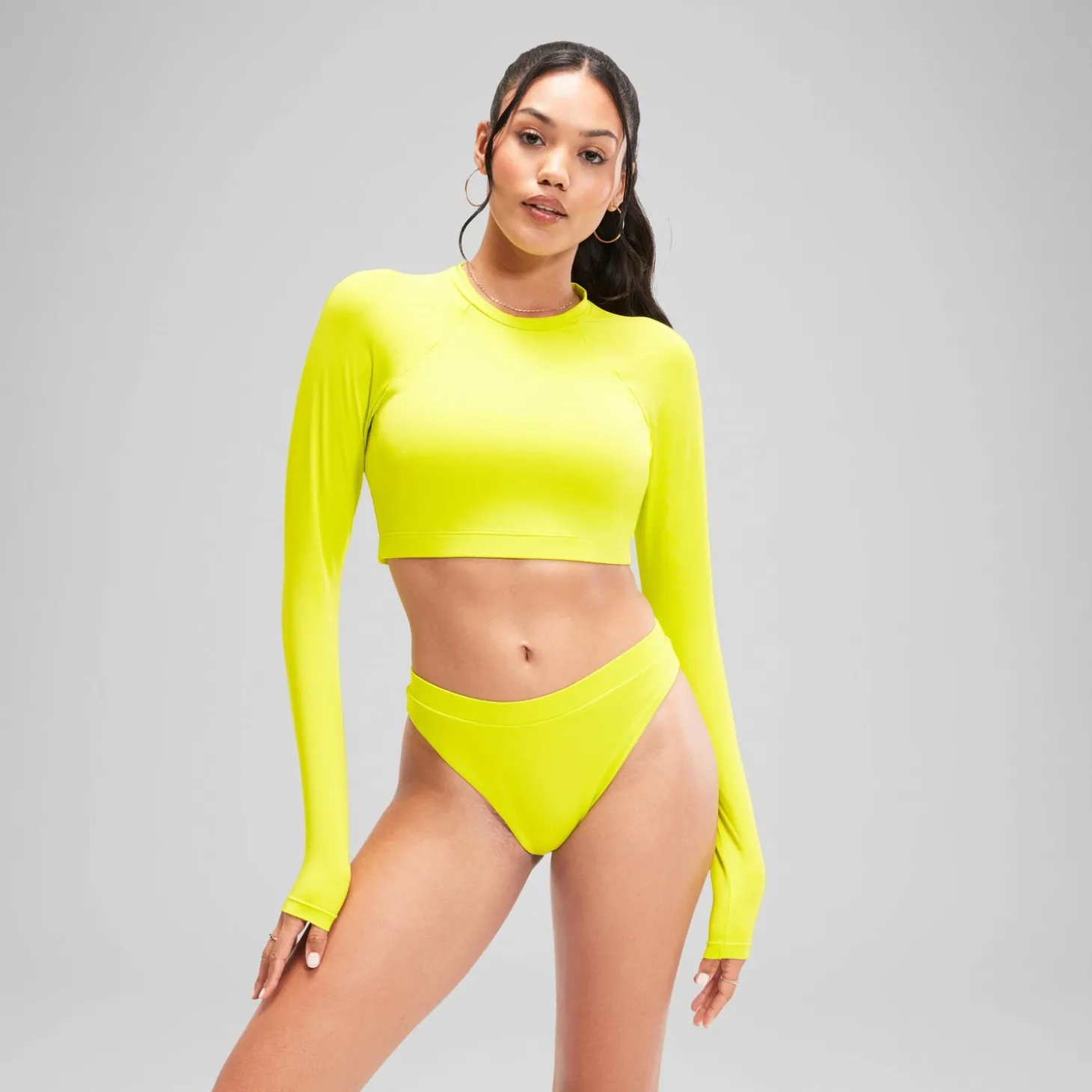 Bas de bikini FLU3NTE taille haute vert