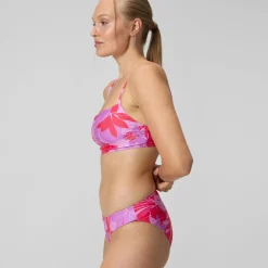 Bikini Femme ajustable à fines bretelles et imprimés rouge