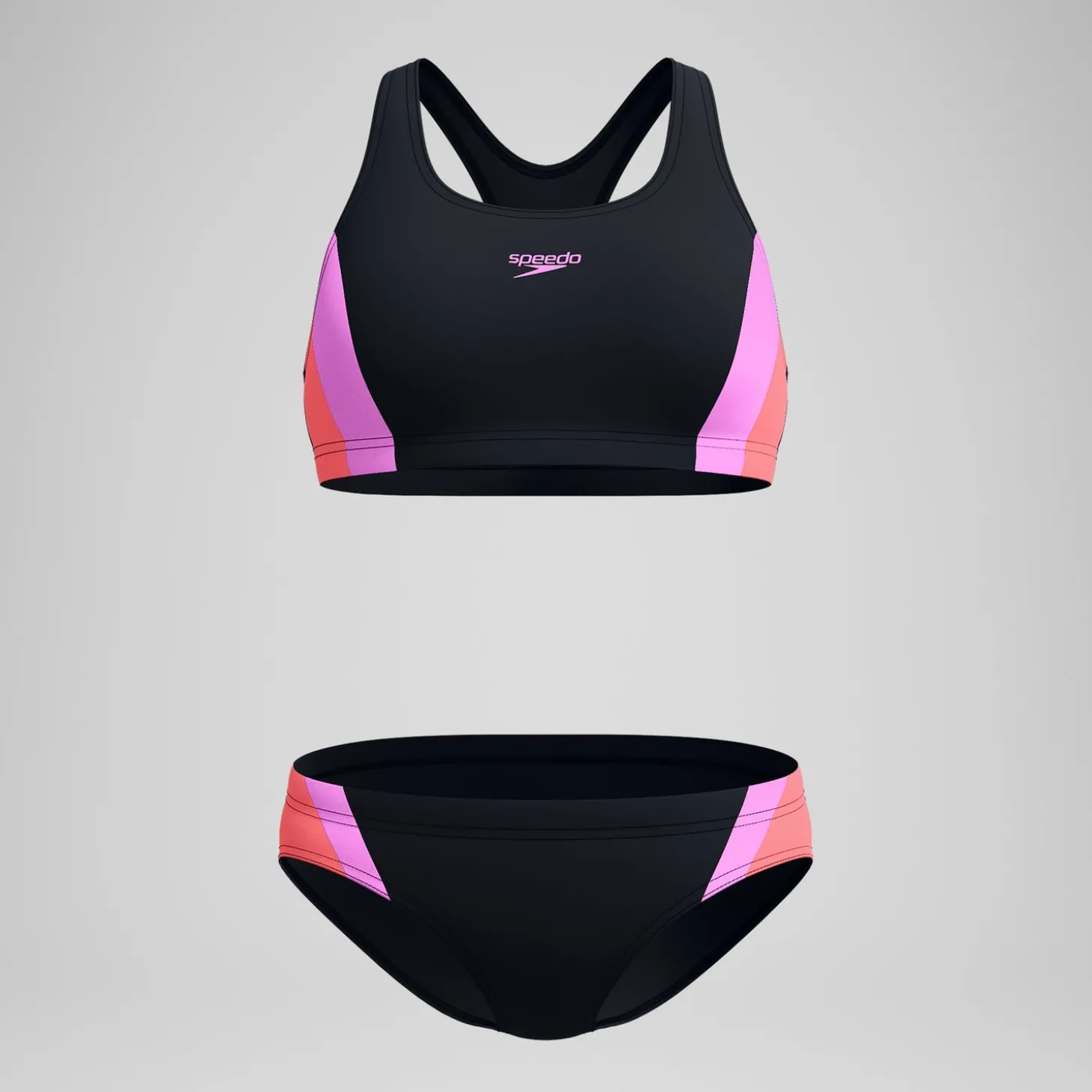 Bikini Femme bicolore Splice 2.0 noir/rose