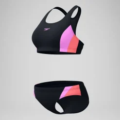 Bikini Femme bicolore Splice 2.0 noir/rose