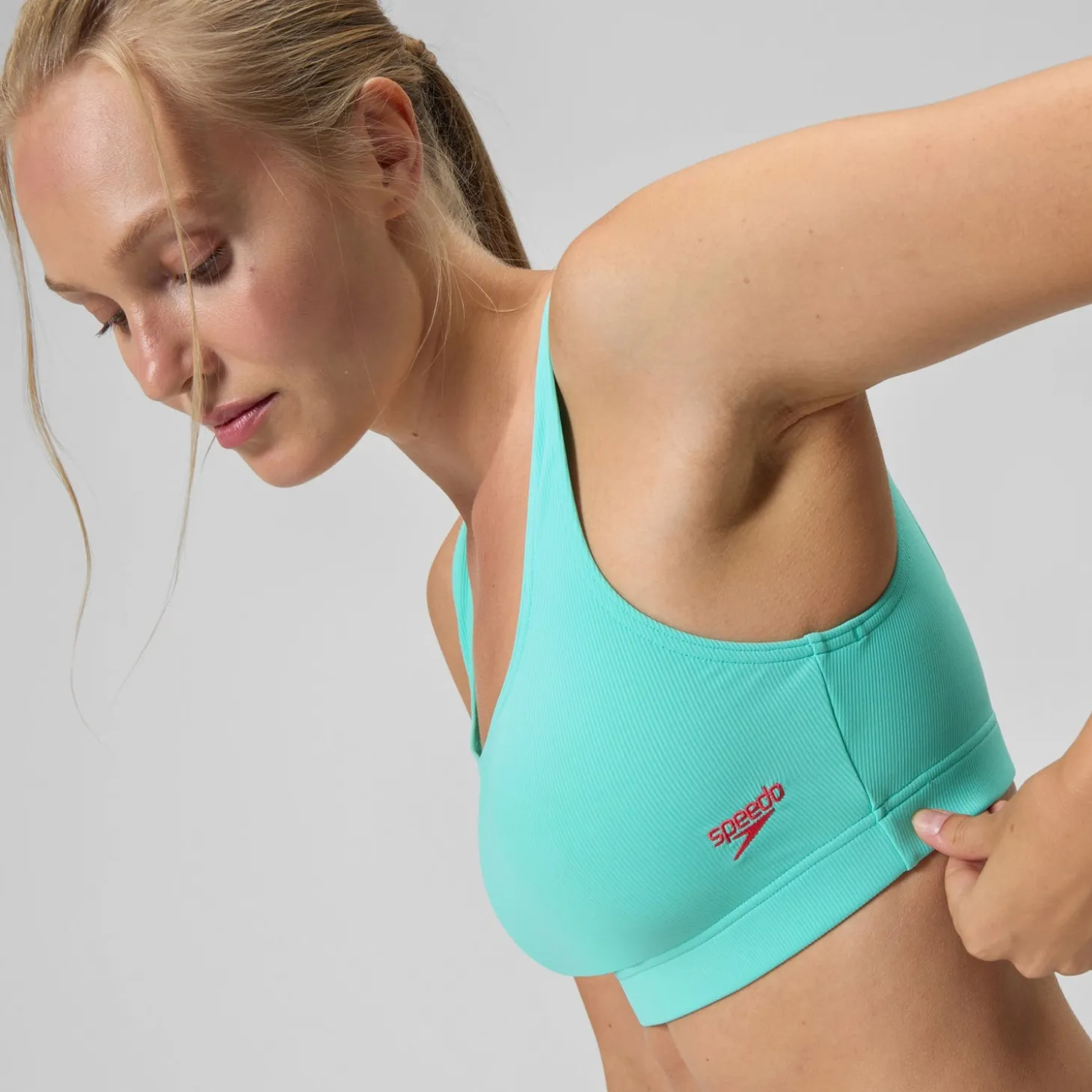 Bikini Femme texturé à dos en U Deep turquoise
