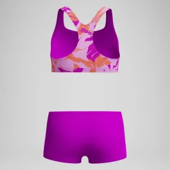Bikini Fille Boyleg imprimé rose