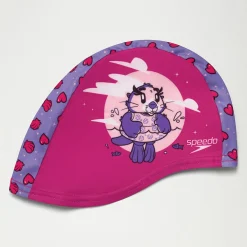 Bonnet Bébé en polyester Learn to Swim Aria la loutre de mer violet/rose