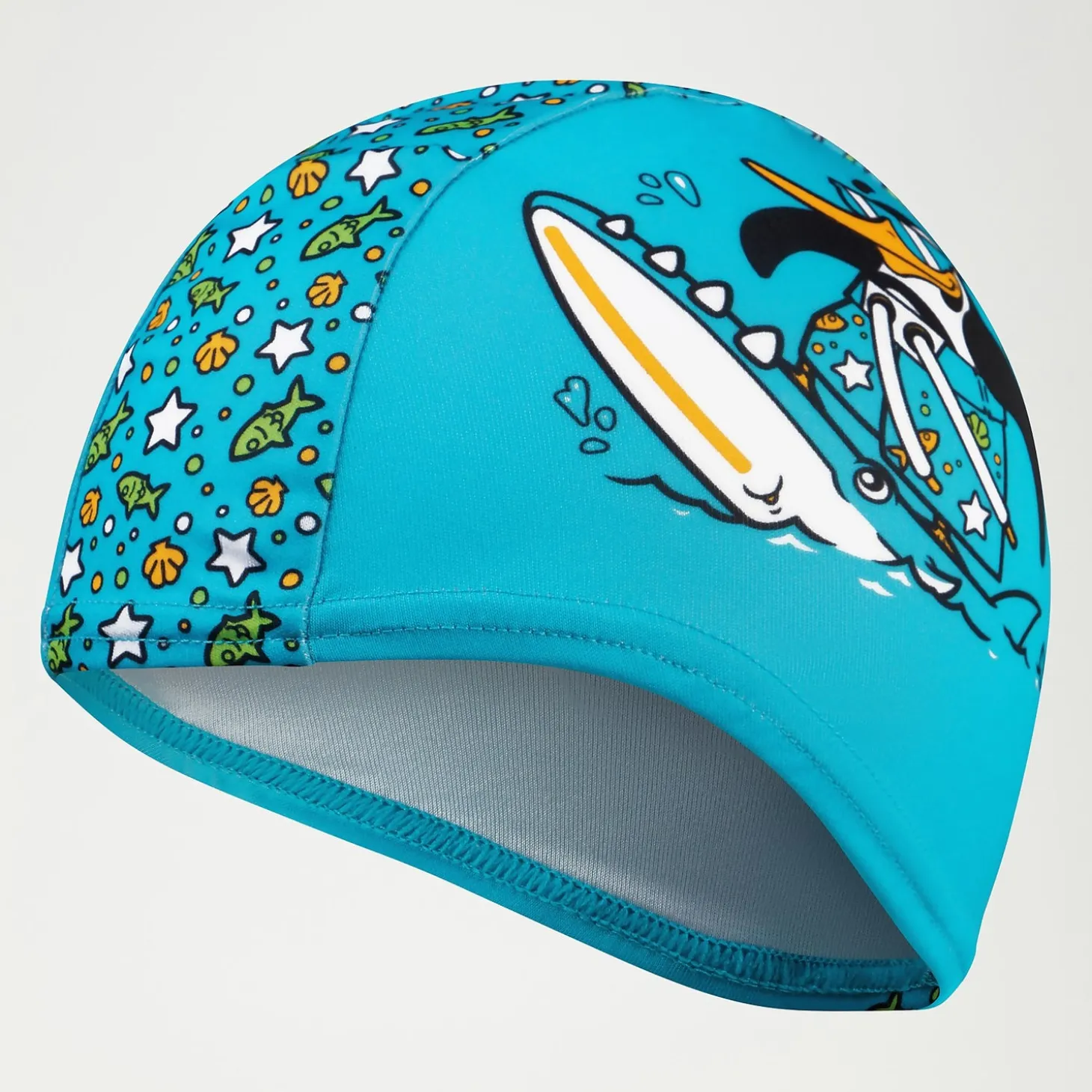 Bonnet Bébé en polyester Learn to Swim Chima le pingouin africain bleu/vert