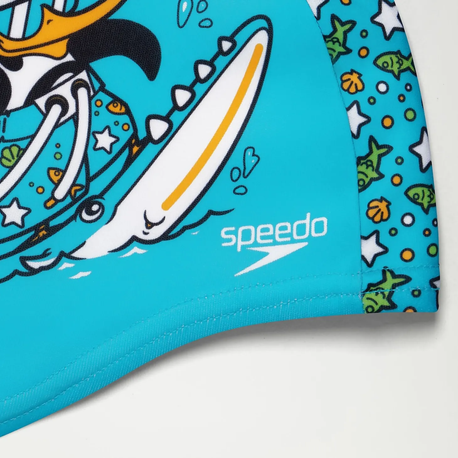 Bonnet Bébé en polyester Learn to Swim Chima le pingouin africain bleu/vert