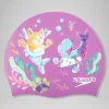 Bonnet de bain enfant à imprimé numérique Rose kiki/Cyclamen/Pétale