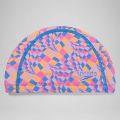 Bonnet de bain enfant Pace imprimé Rose pivoine/Nectarine/Rose kiki