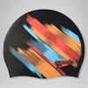 Bonnet de bain moulé en silicone réversible Noir/Rouge sirène/Nectarine