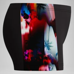 Boxer de bain Garçon Digital Panel bleu marine