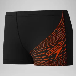 Boxer de bain Garçon Medley Logo noir/gris
