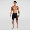 Boxer de bain Homme Allover coupe en V noir/orange