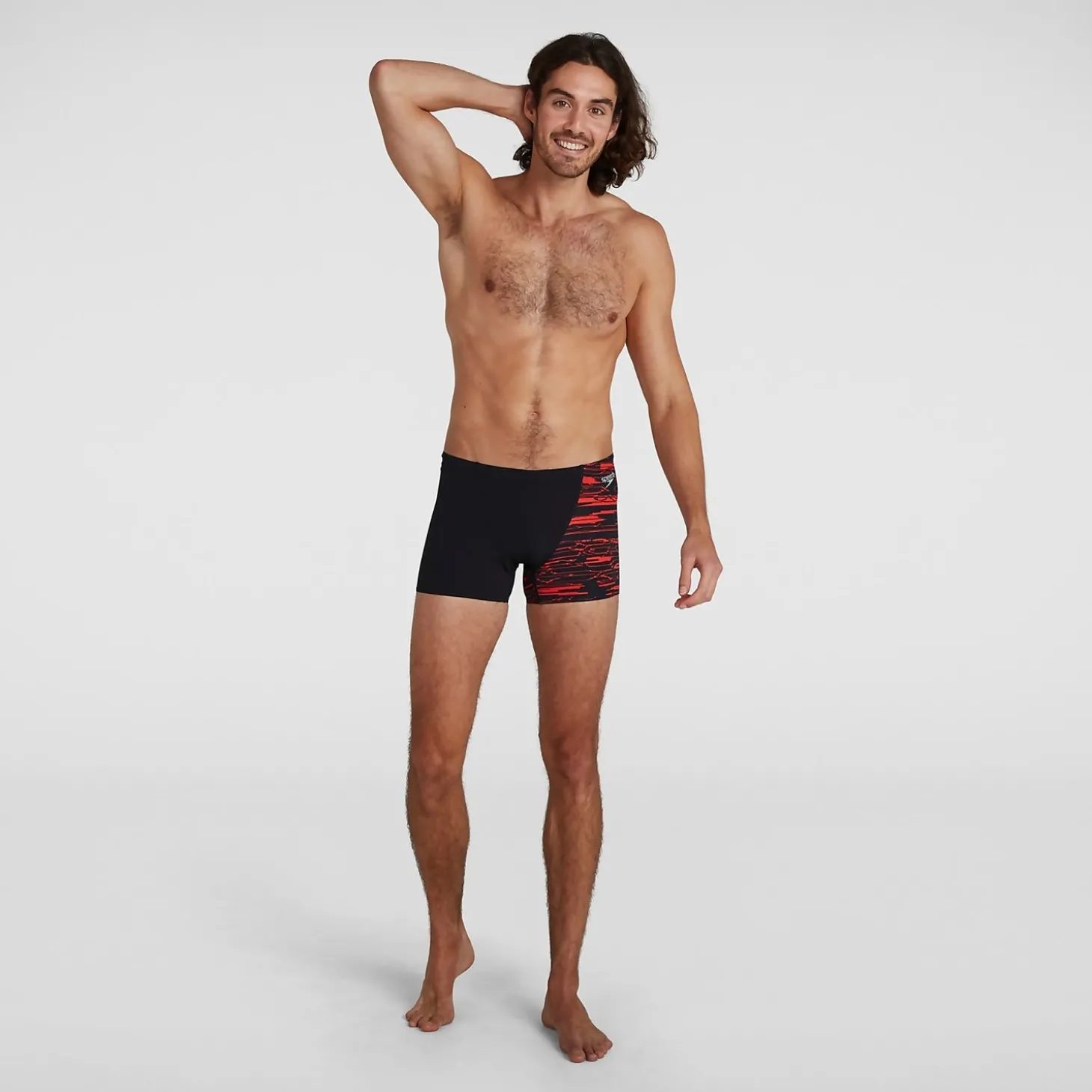 Boxer de bain Homme Allover Coupe en V Noir