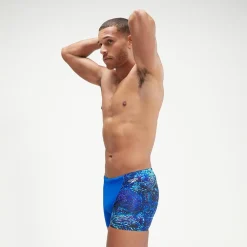 Boxer de bain Homme Allover coupe en V bleu/noir