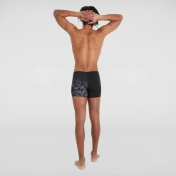 Boxer de bain Homme Allover coupe en V noir/gris