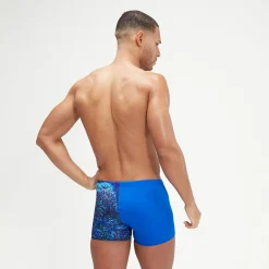 Boxer de bain Homme Allover coupe en V bleu/noir