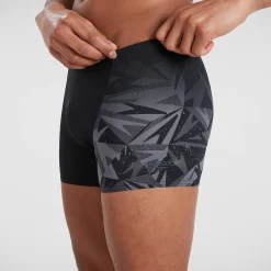 Boxer de bain Homme Allover coupe en V noir/gris