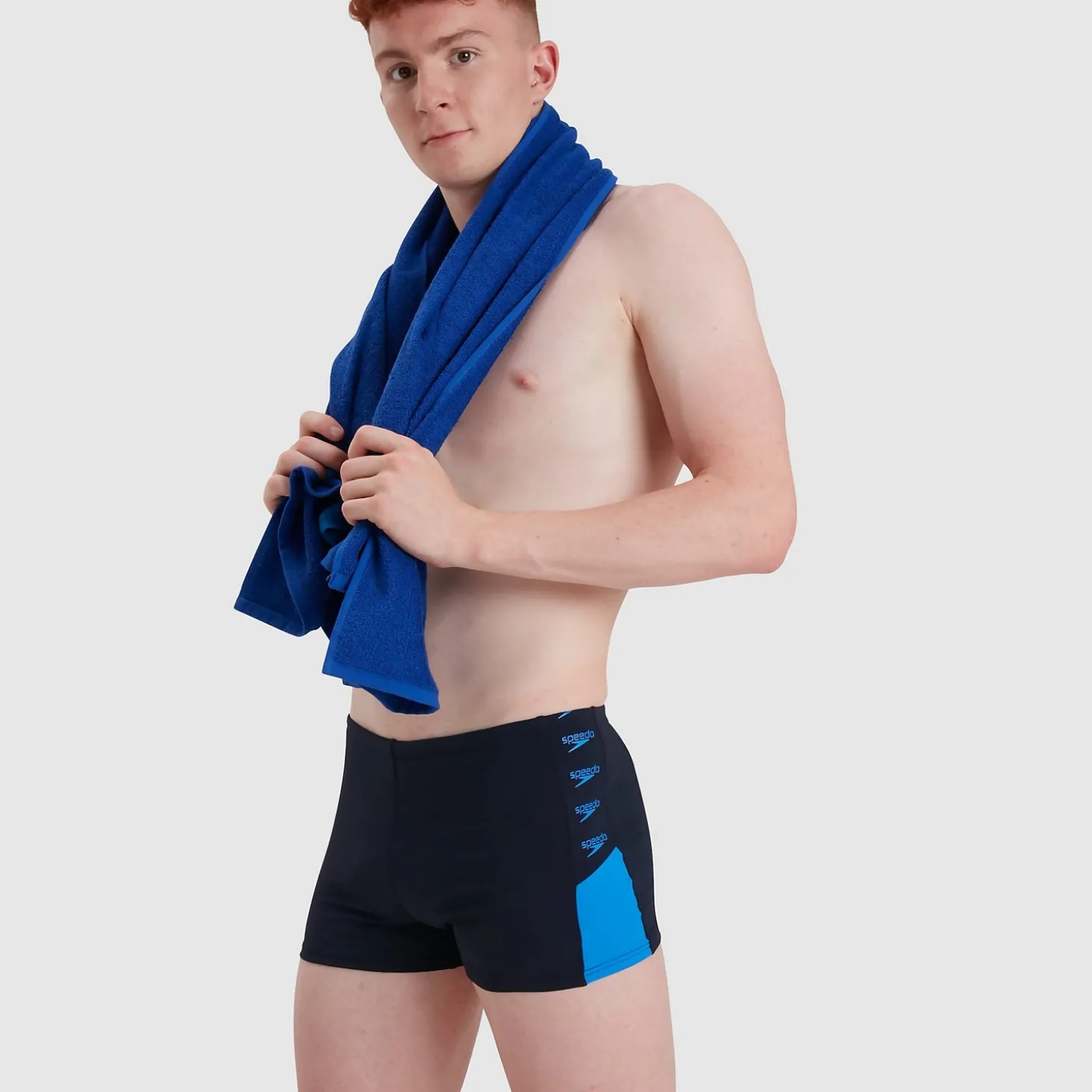 Boxer de bain Homme Boom Logo Splice bleu marine/bleu