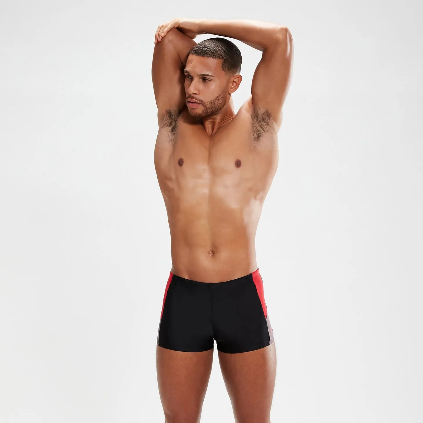 Boxer de bain Homme Dive noir/rouge