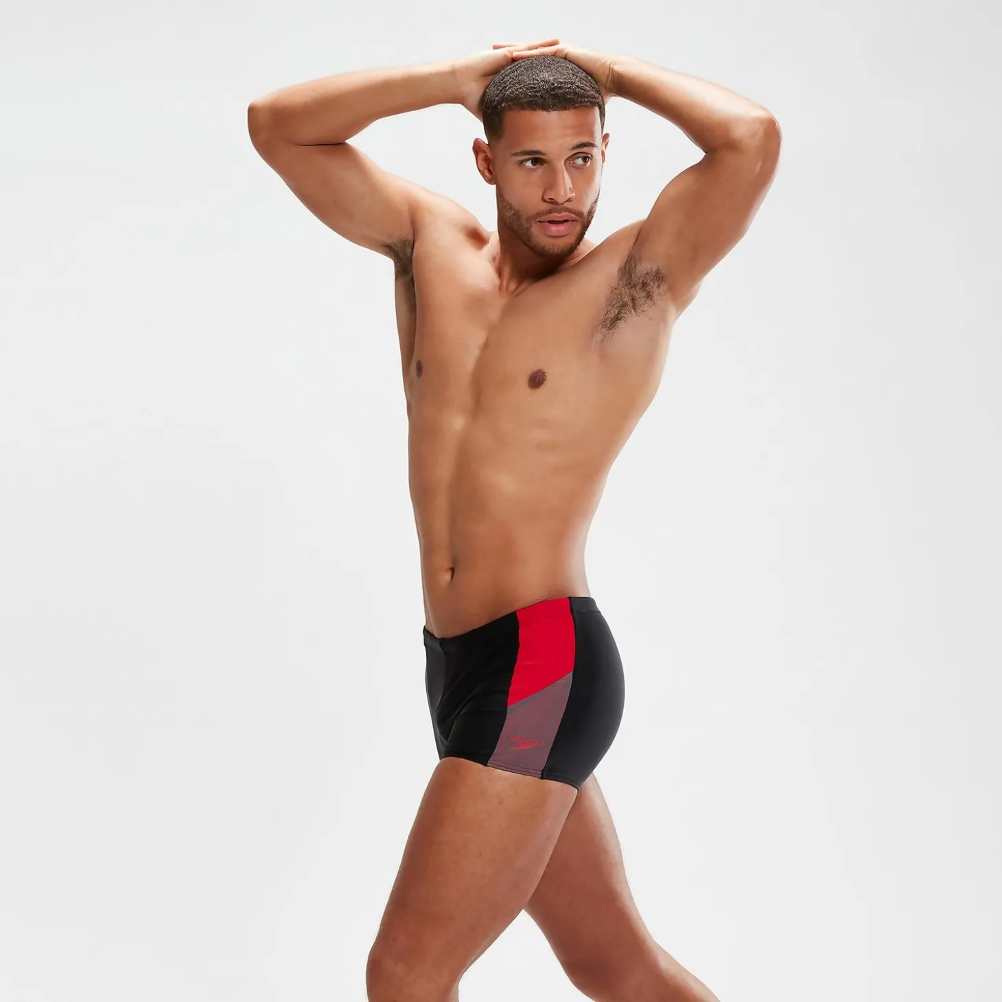Boxer de bain Homme Dive noir/rouge